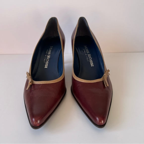 MISS ROSSI pointed leather pumps - Picture 8 of 12